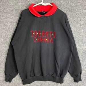 VINTAGE Toronto Canada UNISEX Sweatshirt Long sleeve Collared Large‎